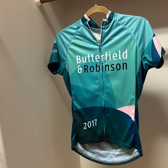 Tops - Women's Cycling Jersey - Teal and Pink